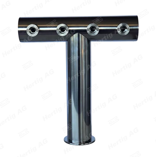 Schanksäule SUPERIOR 4-ltg. Edelstahl,