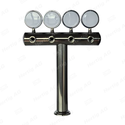 Schanksäule CLASSIC LED 4-ltg. Edelstahl,